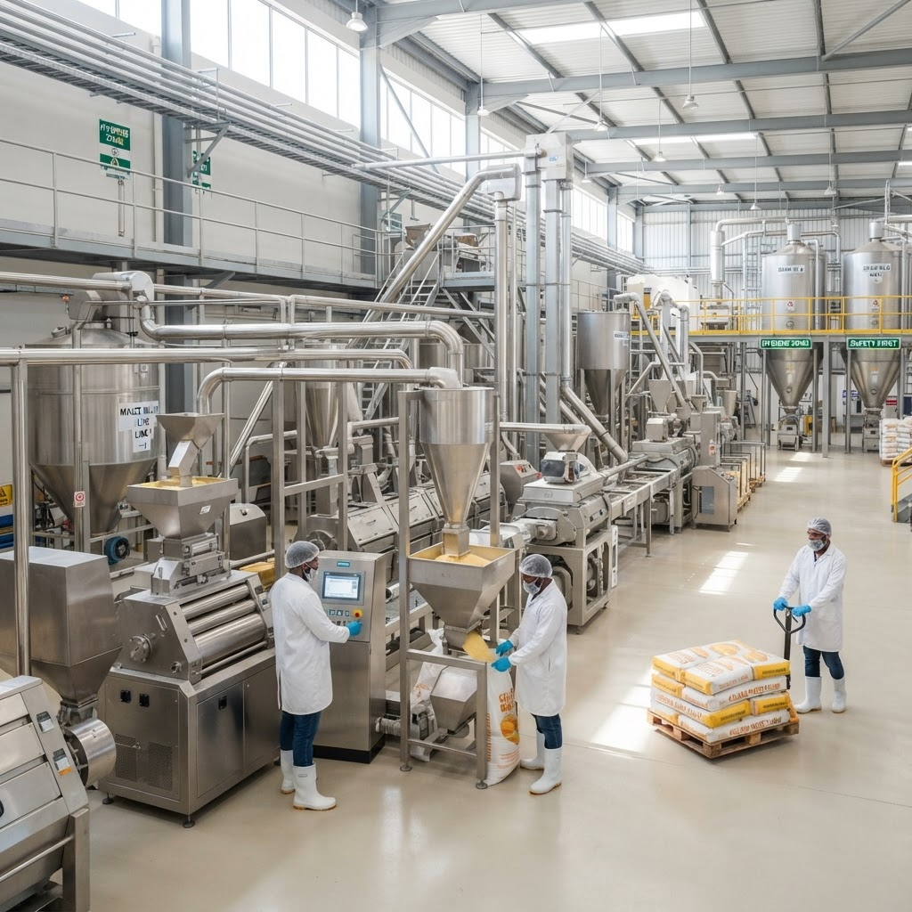 Everbrite's modern maize milling facility